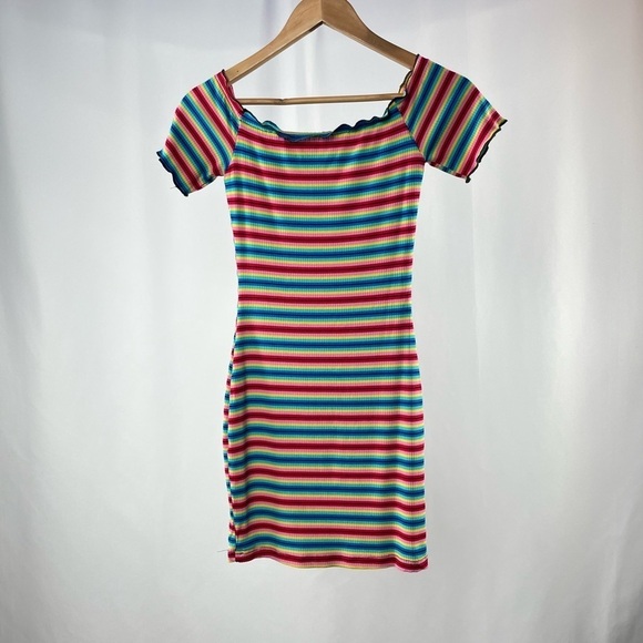 NEW Superdown Trisha Mini‎ Dress in Rainbow Size Small - Picture 6 of 9